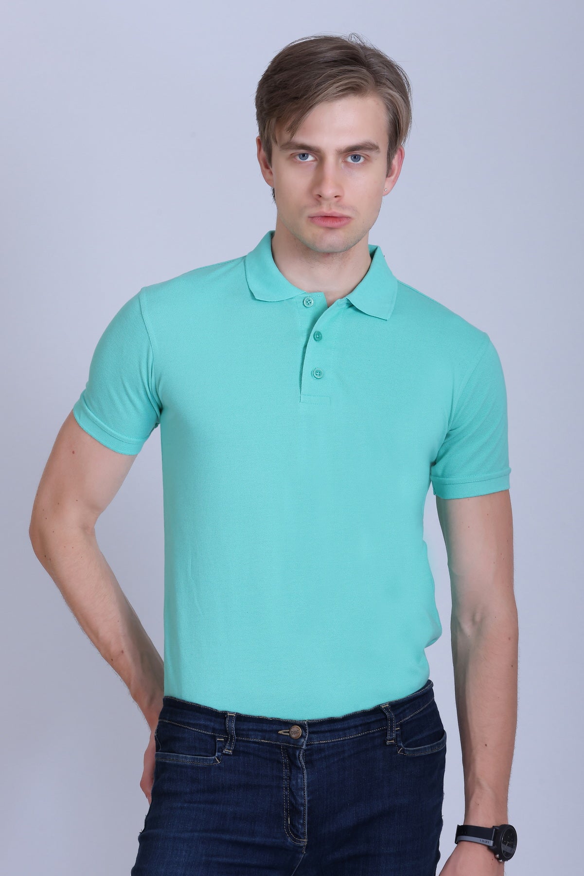 PIKMEE Fastees Polo T-Shirt in Coral Green - image 1