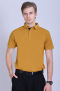 WINBARG Spanish Polo T-Shirt in Mustard - image 1