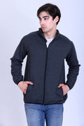 Pikmee North Pole Men's Poly Viscose Fleece Winter Jacket - Charcoal Grey