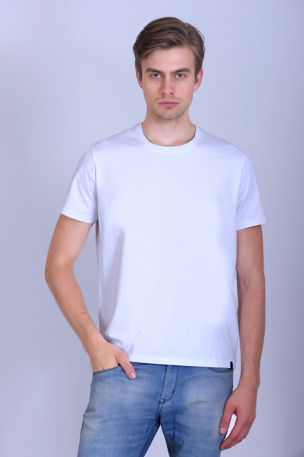 Cotton Stretch Crew Neck