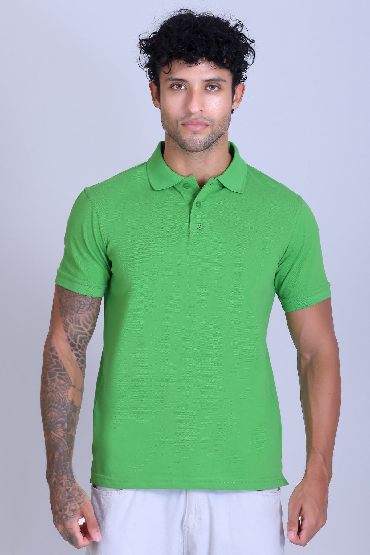 PIKMEE Fastees Polo T-Shirt in Paroot Green - image 1