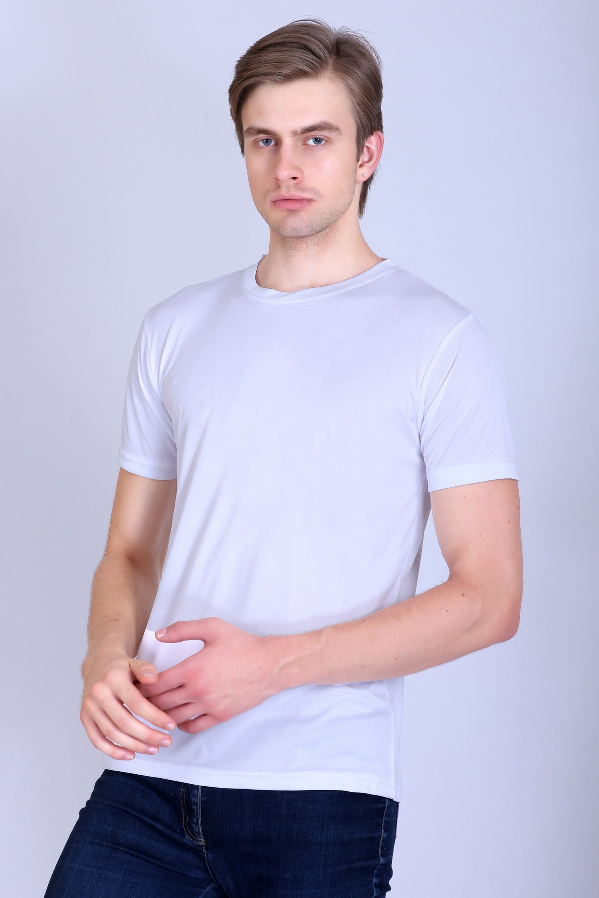 Sports Republic Acti-Go Dryfit Crew Neck T-Shirt in White - 2