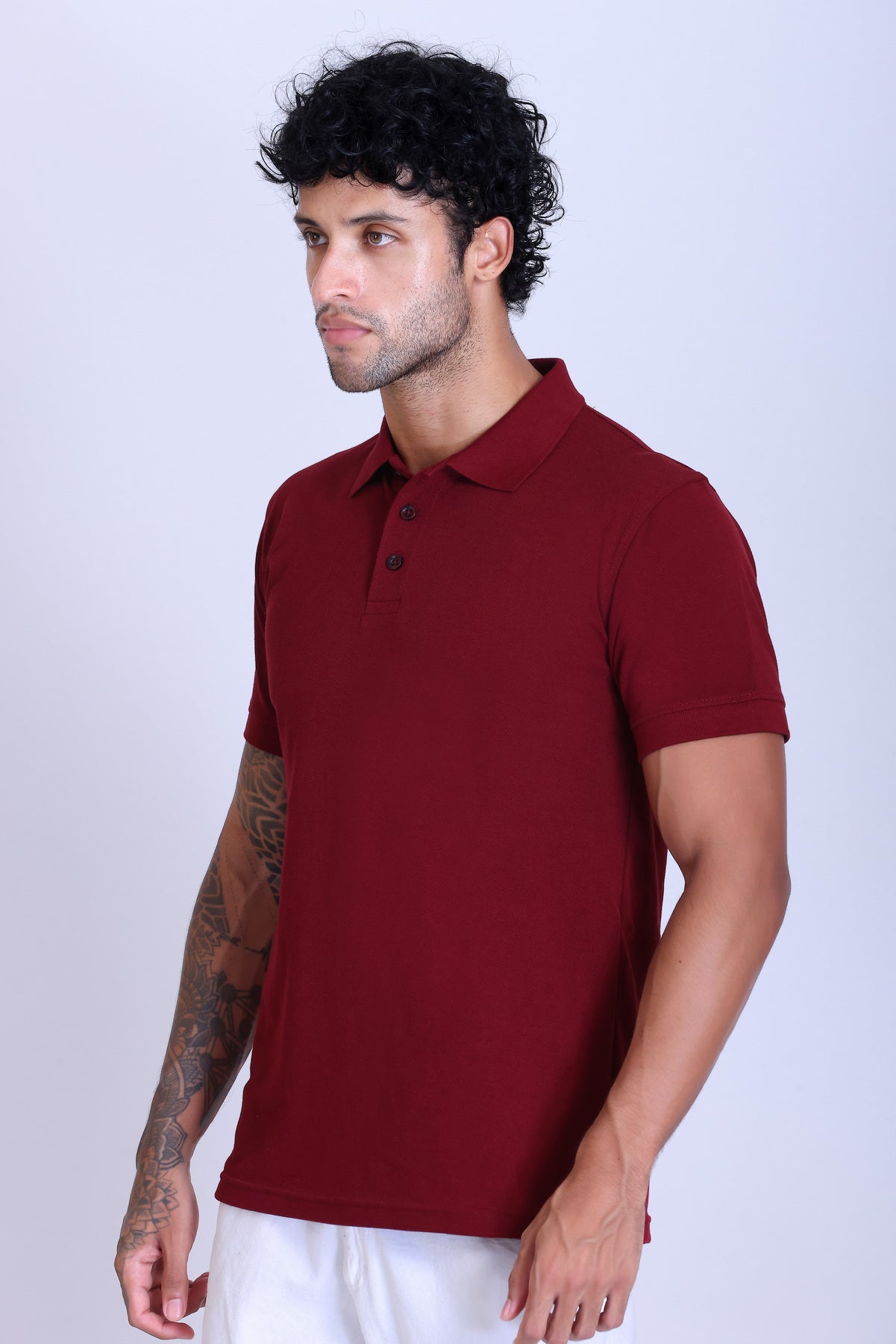 PIKMEE Quota Polo T-Shirt in Maroon - image 3