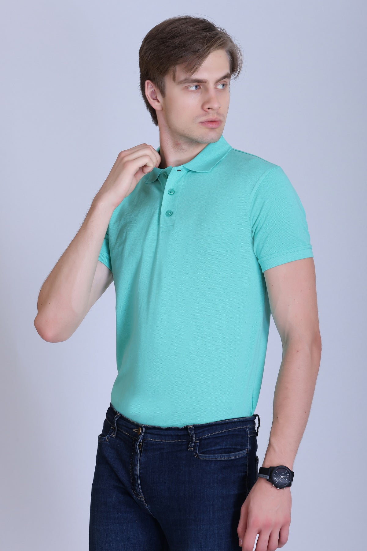 PIKMEE Fastees Polo T-Shirt in Coral Green - image 3