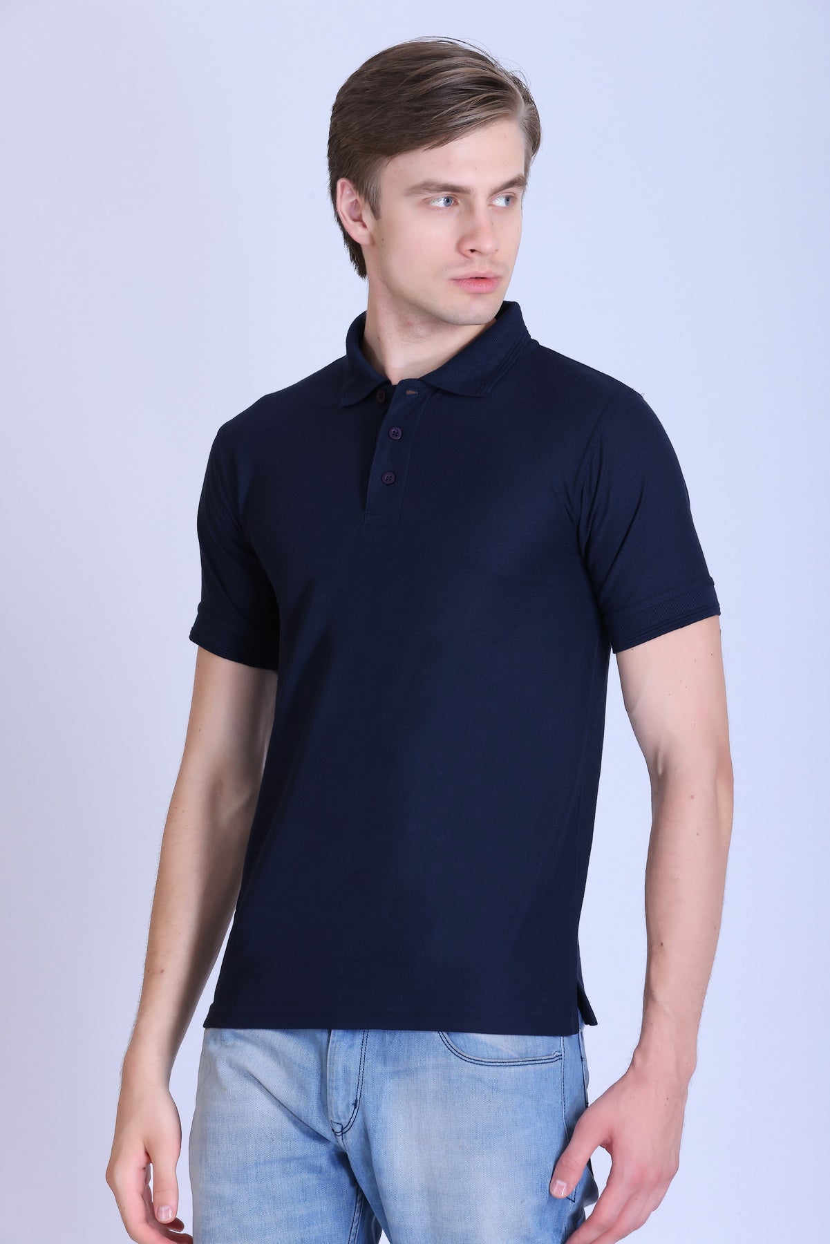 PIKMEE Promo-Tees Polo T-Shirt in Navy Blue - image 4