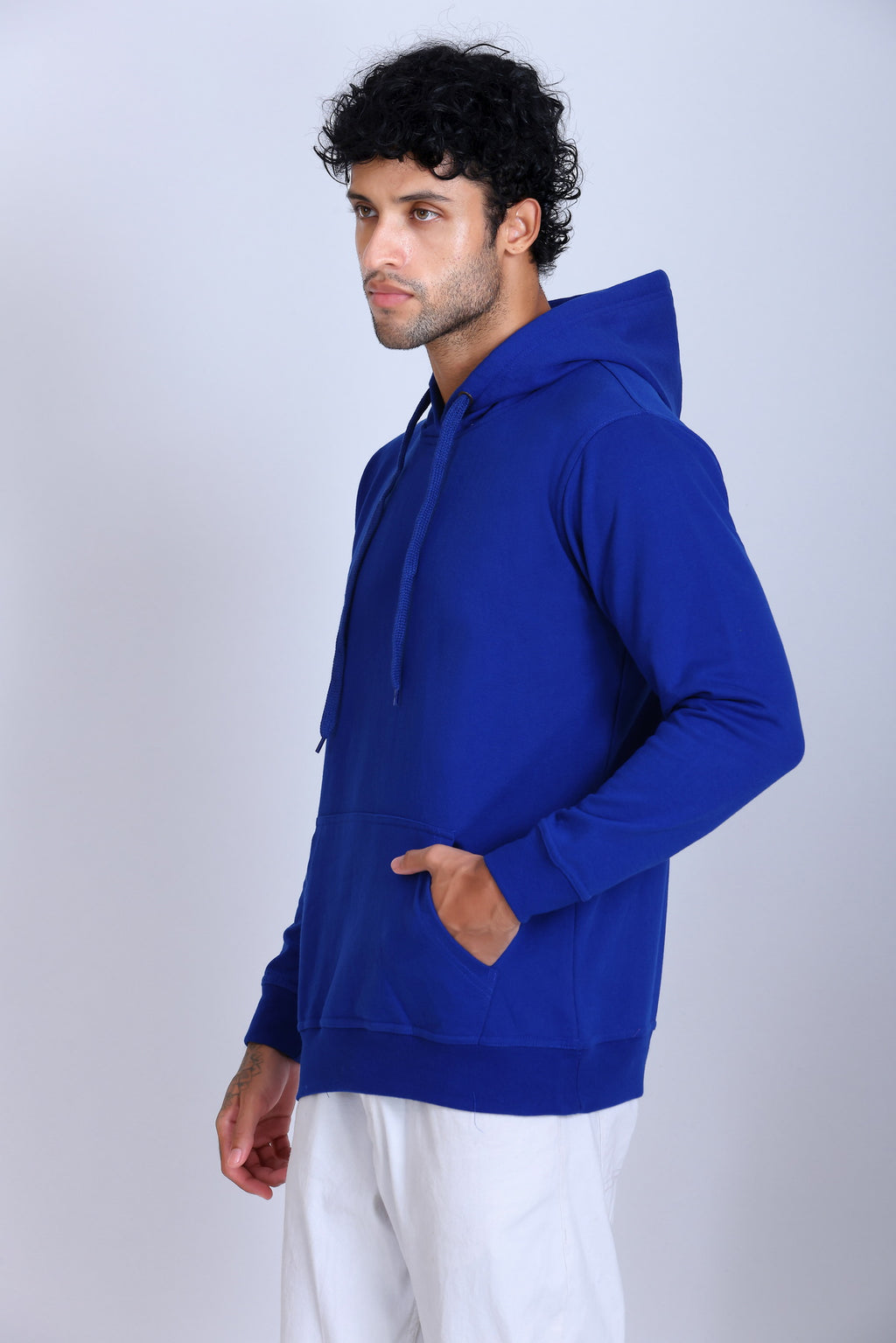 Pikmee Zero Degree Men's Pullover Hooded Sweatshirt - Royal Blue