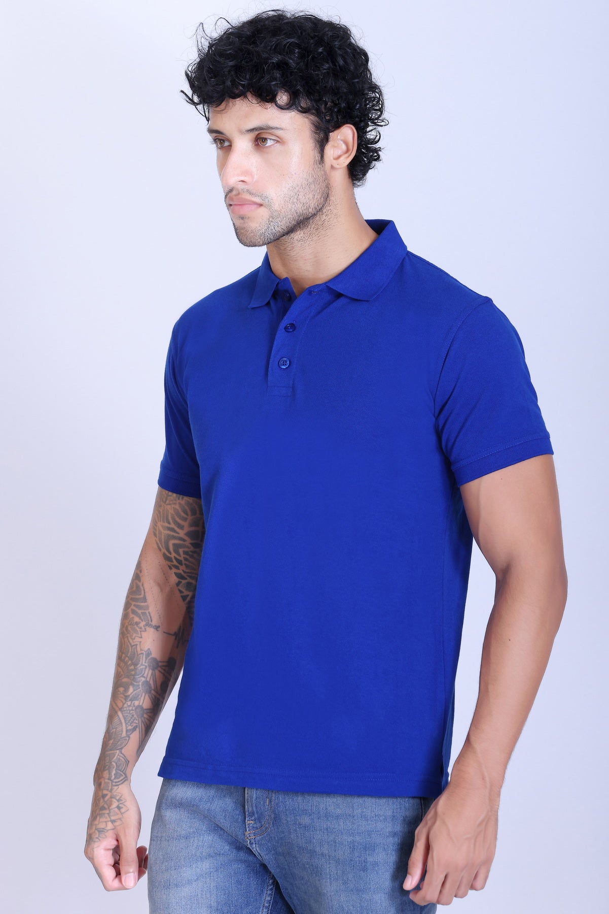 PIKMEE Fastees Polo T-Shirt in Royal Blue - image 3