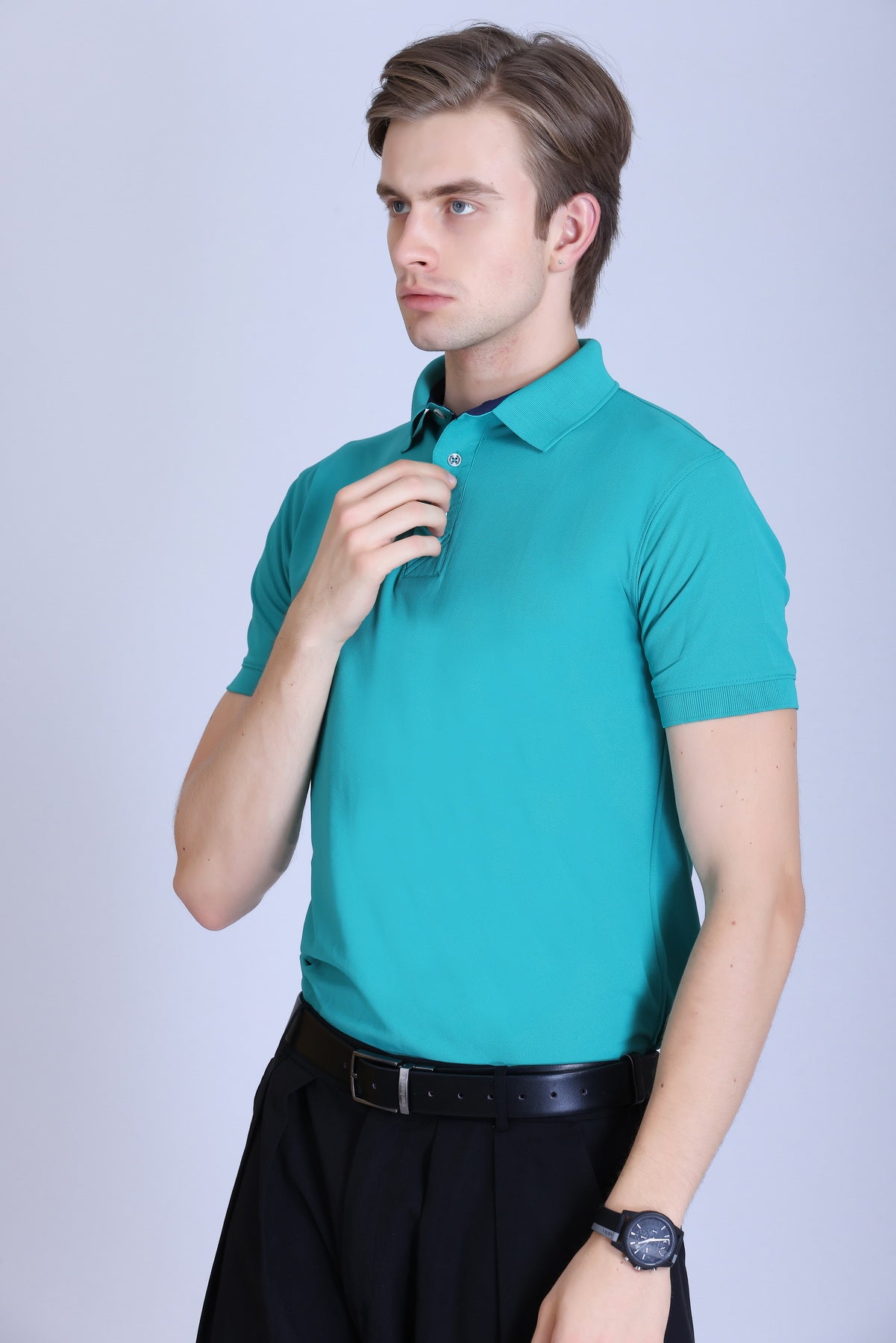 WINBARG Spanish Polo T-Shirt in Siemens Green - image 3