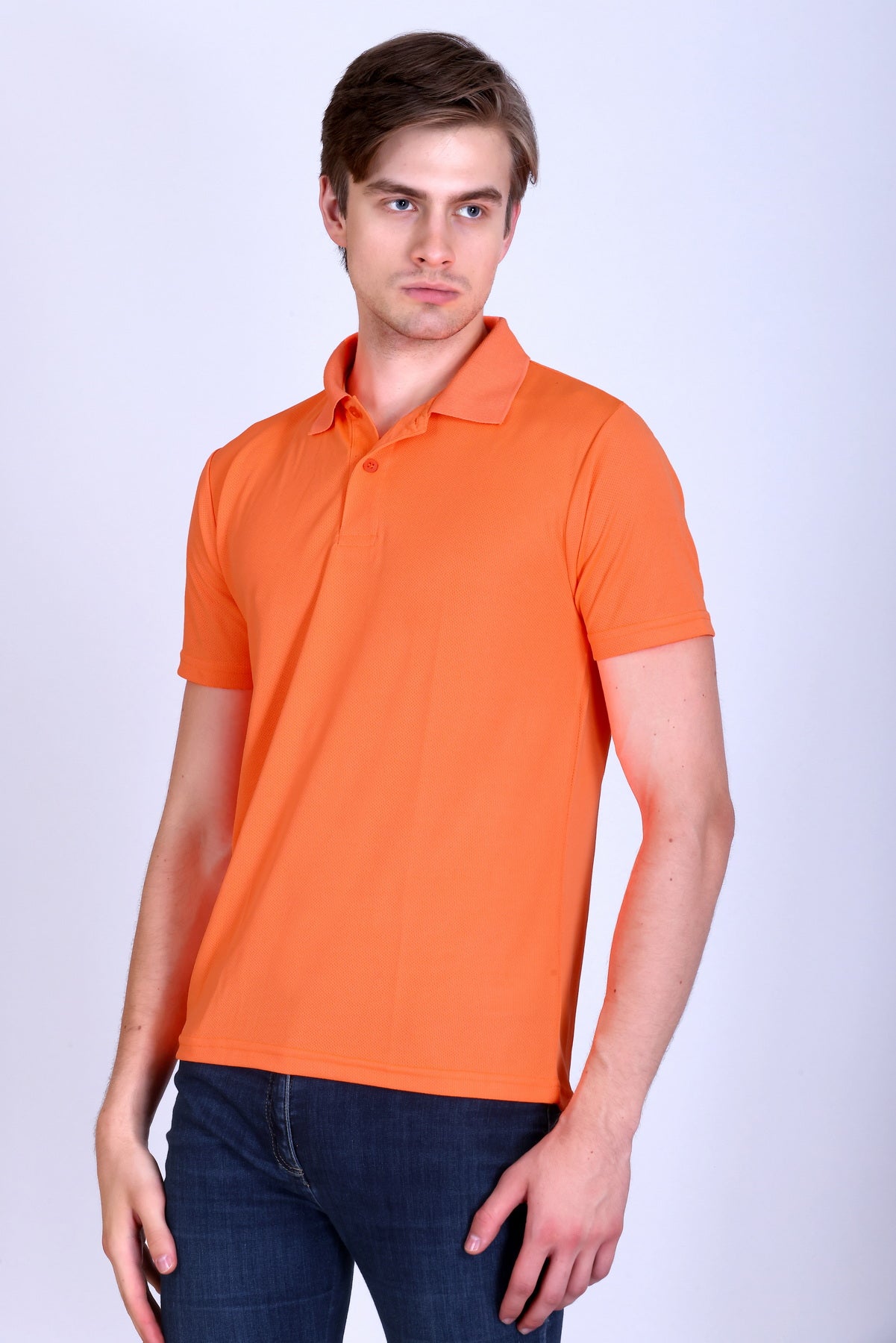 Sports Republic Acti-Play Dryfit Polo T-Shirt in Fluorescent Orange - 2