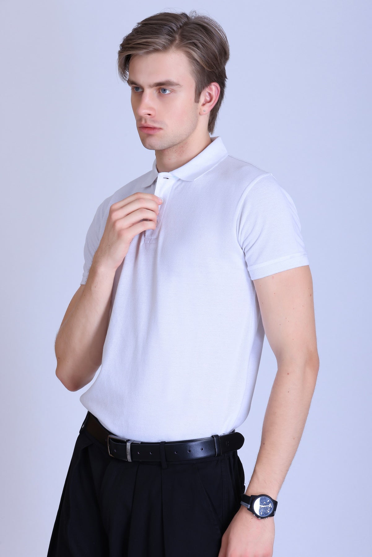 WINBARG Eco-Tees Polo T-Shirt in White - image 3
