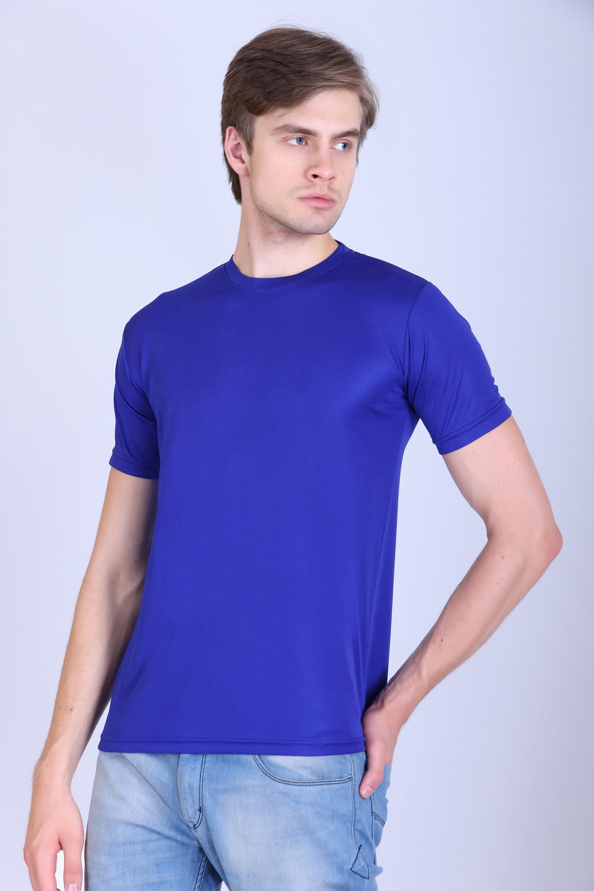 Sports Republic Acti-Go Dryfit Crew Neck T-Shirt in Royal Blue - 2