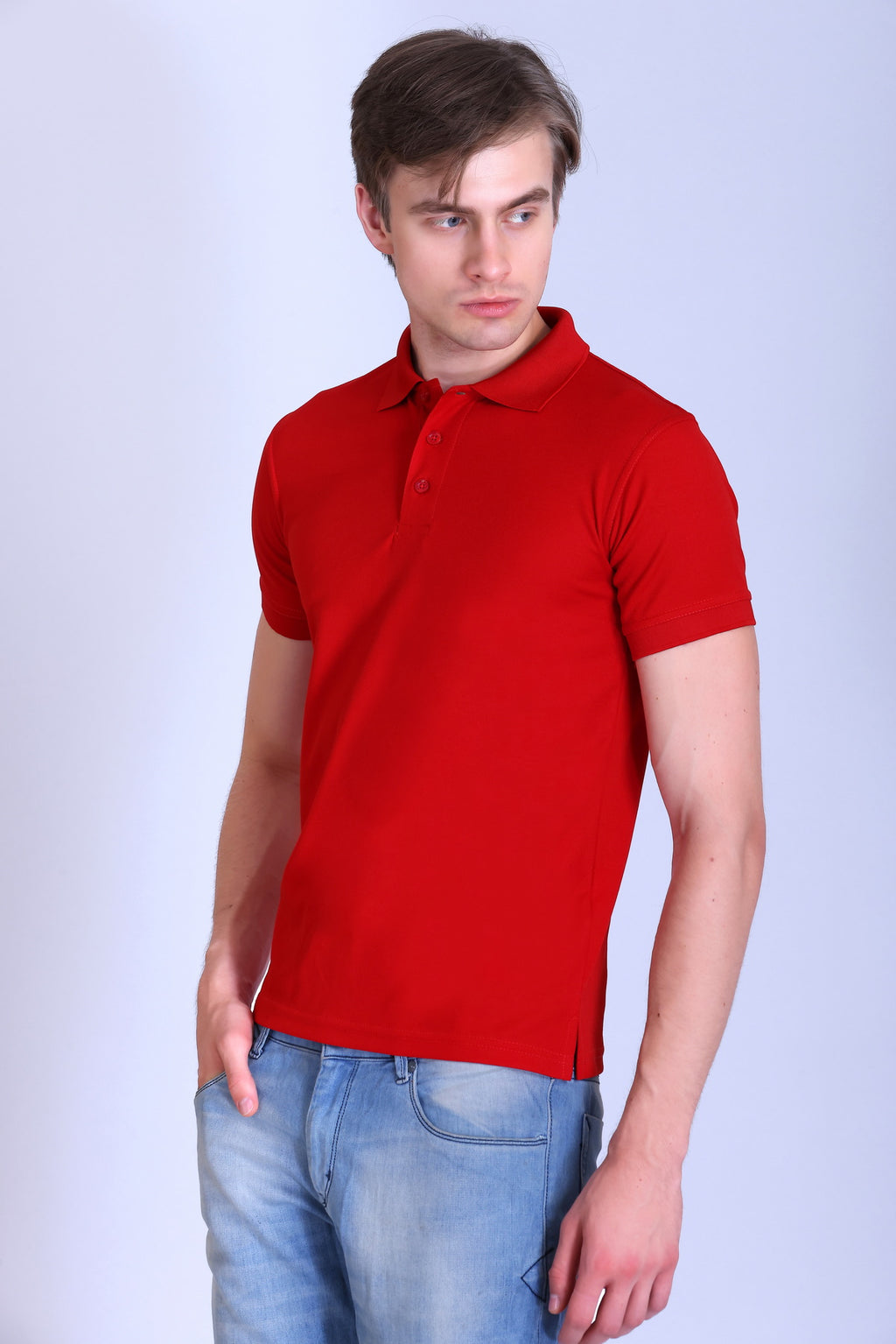 PIKMEE Titlis Polo T-Shirt in Red - image 3