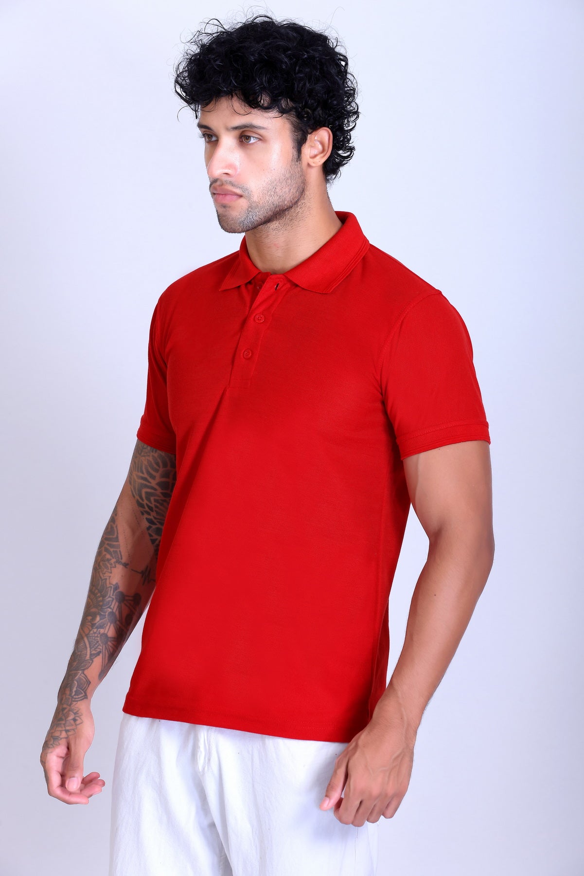 PIKMEE Promo-Tees Polo T-Shirt in Red - image 3