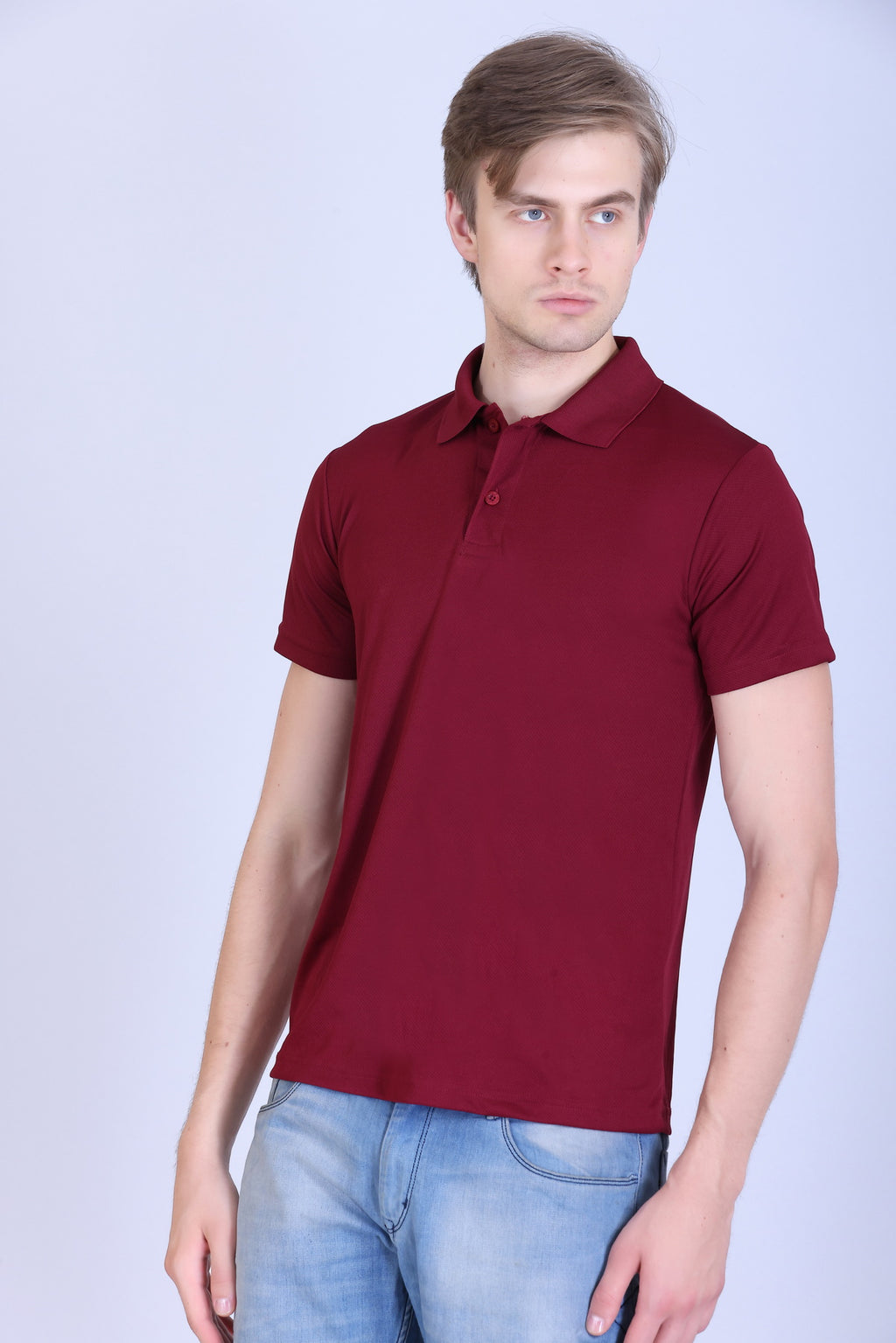 Sports Republic Acti-Play Dryfit Polo T-Shirt in Maroon - 2