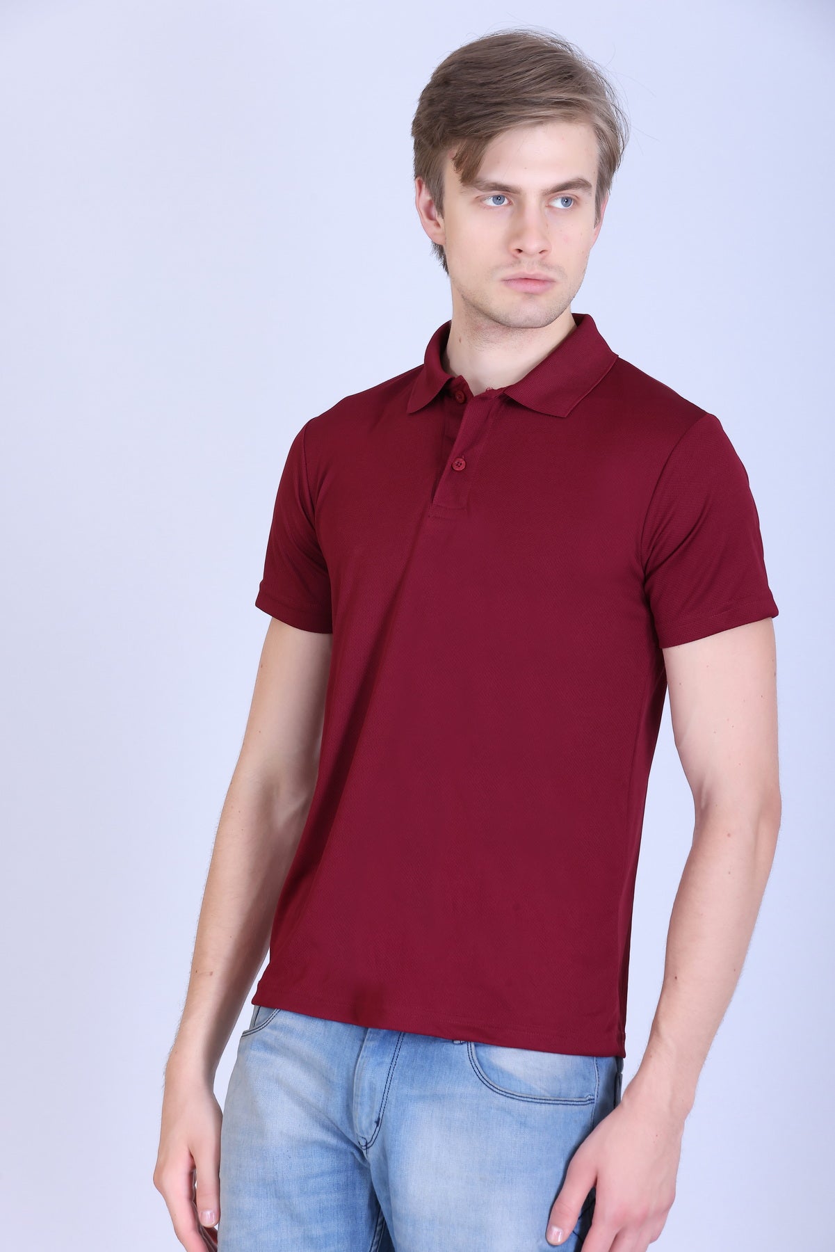 Sports Republic Acti-Play Dryfit Polo T-Shirt in Maroon - 2