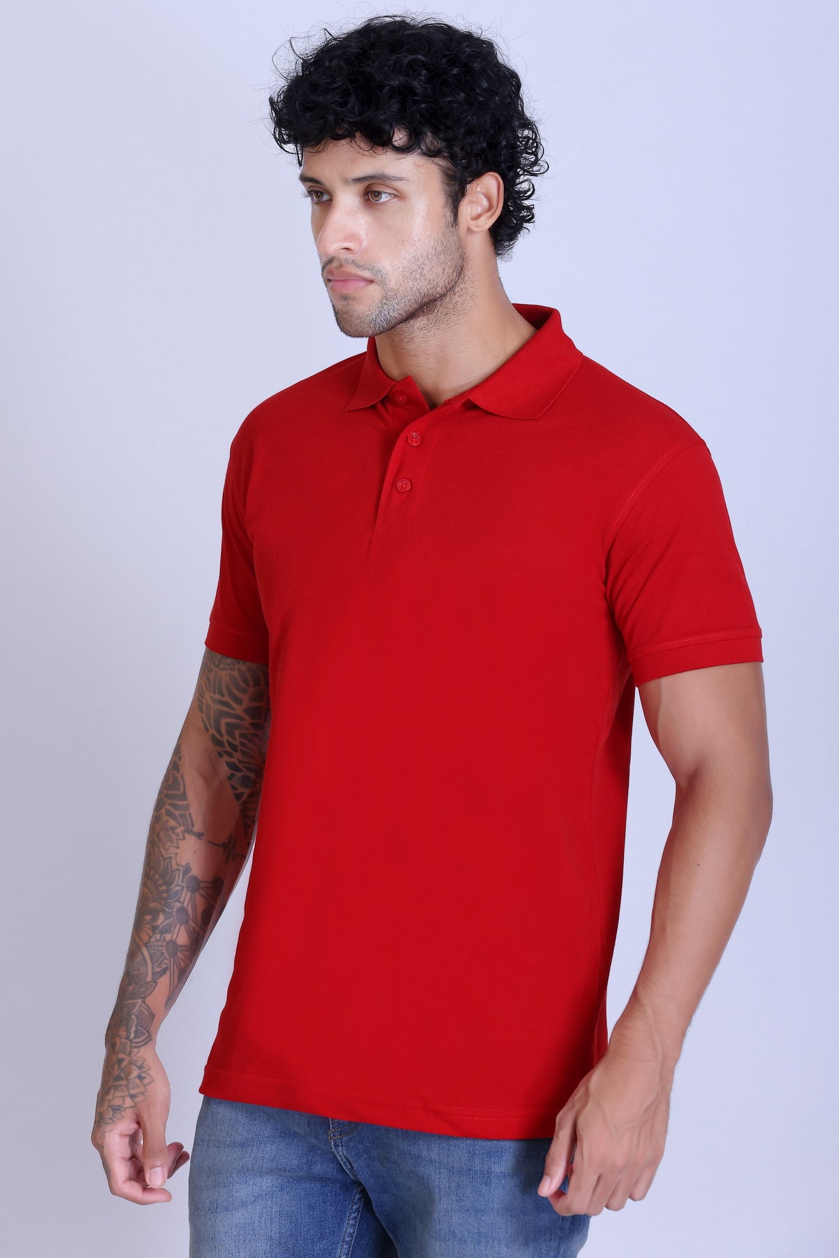 PIKMEE Fastees Polo T-Shirt in Red - image 3