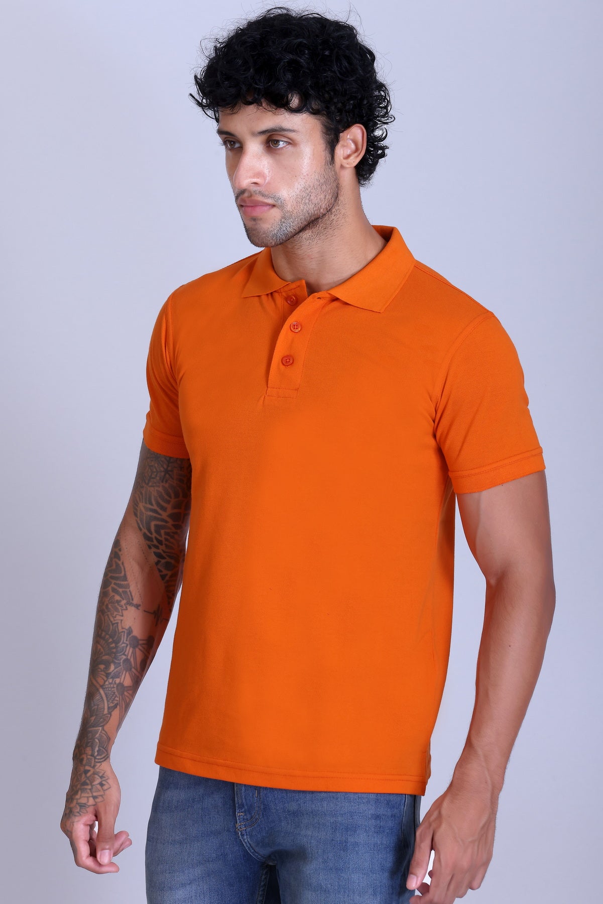 PIKMEE Fastees Polo T-Shirt in Orange - image 3