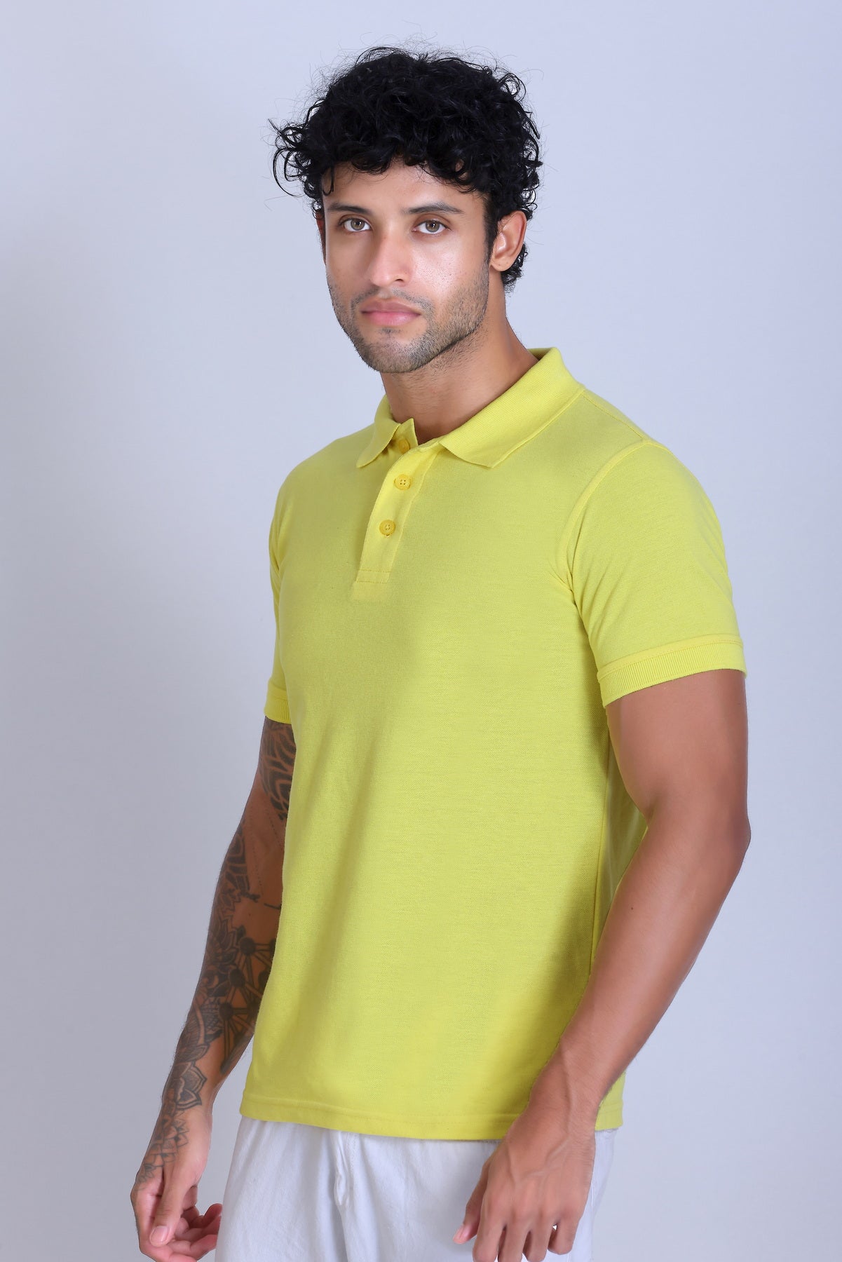 PIKMEE Fastees Polo T-Shirt in Lemon Yellow - image 3