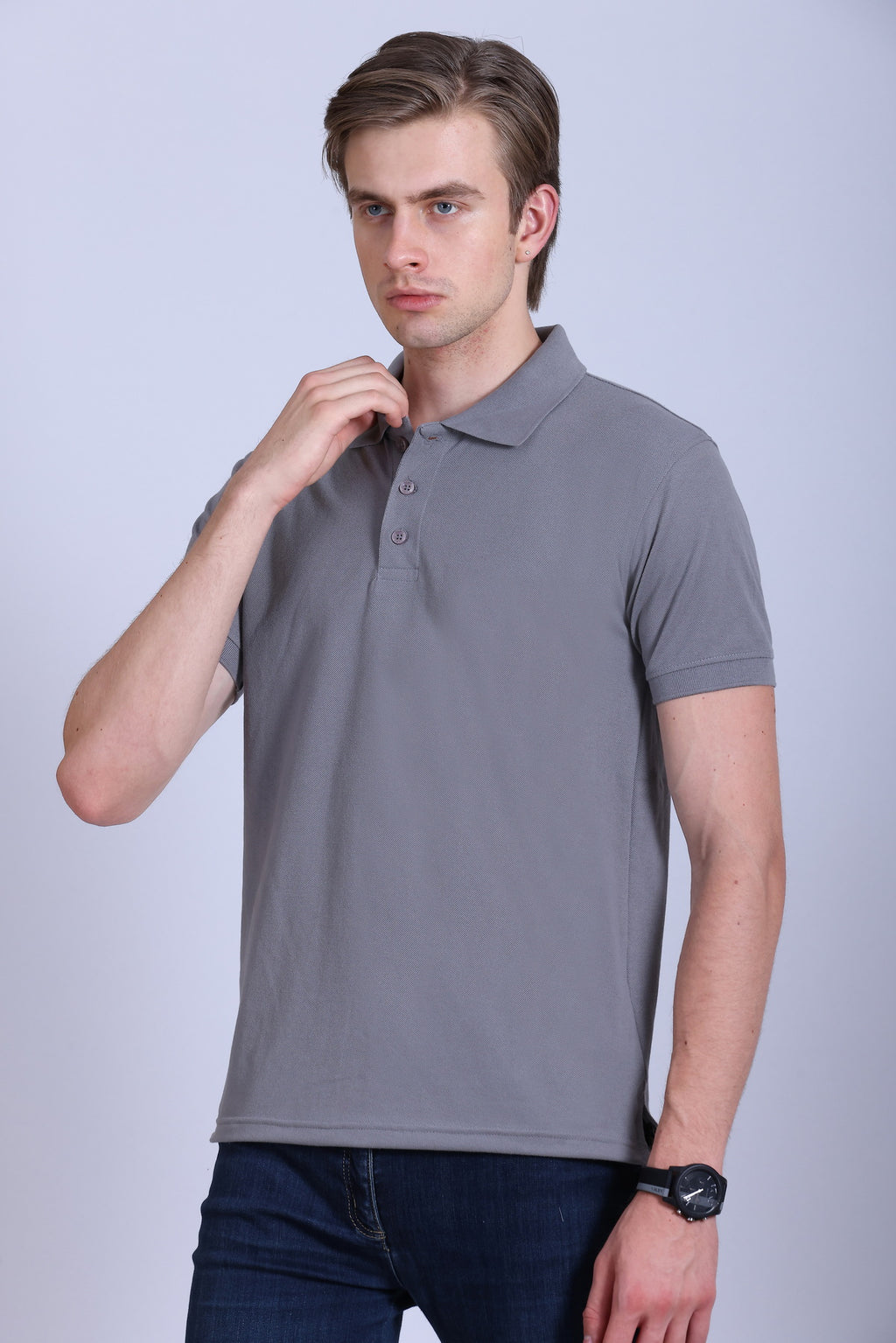 PIKMEE Quota Polo T-Shirt in Grey - image 3