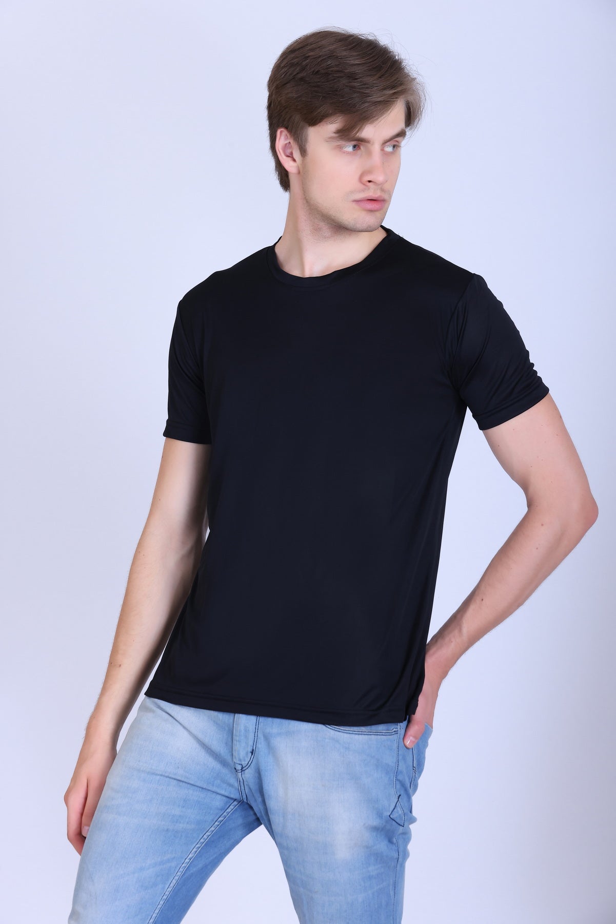 Sports Republic Acti-Go Dryfit Crew Neck T-Shirt in Black - 2