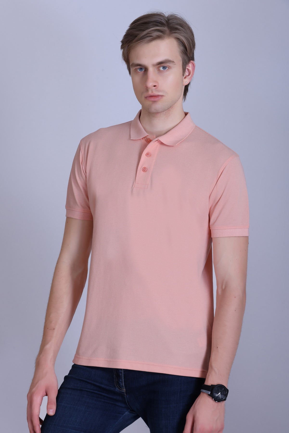 PIKMEE Fastees Polo T-Shirt in Peach - image 3