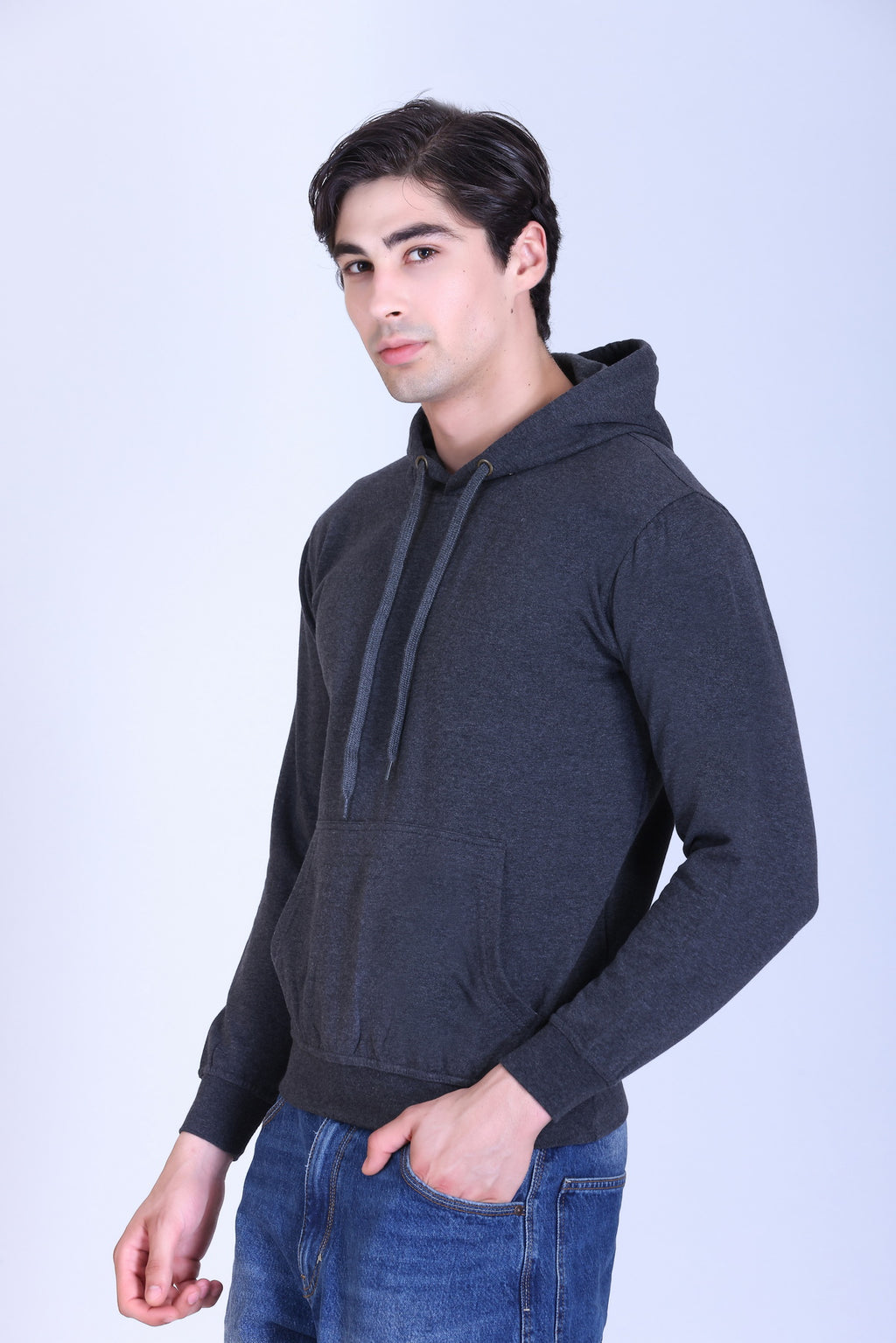 Pikmee Zero Degree Men's Pullover Hooded Sweatshirt - Charcoal