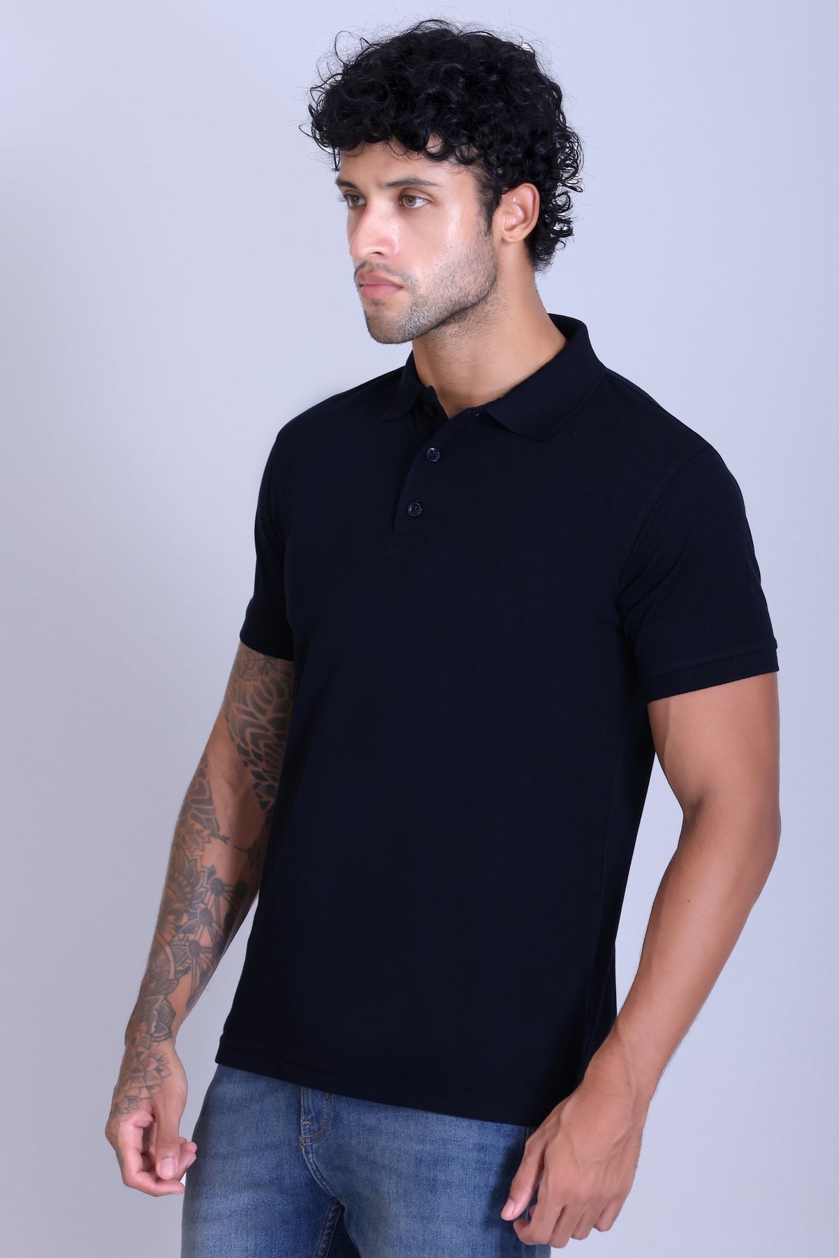 PIKMEE Quota Polo T-Shirt in Navy Blue - image 3