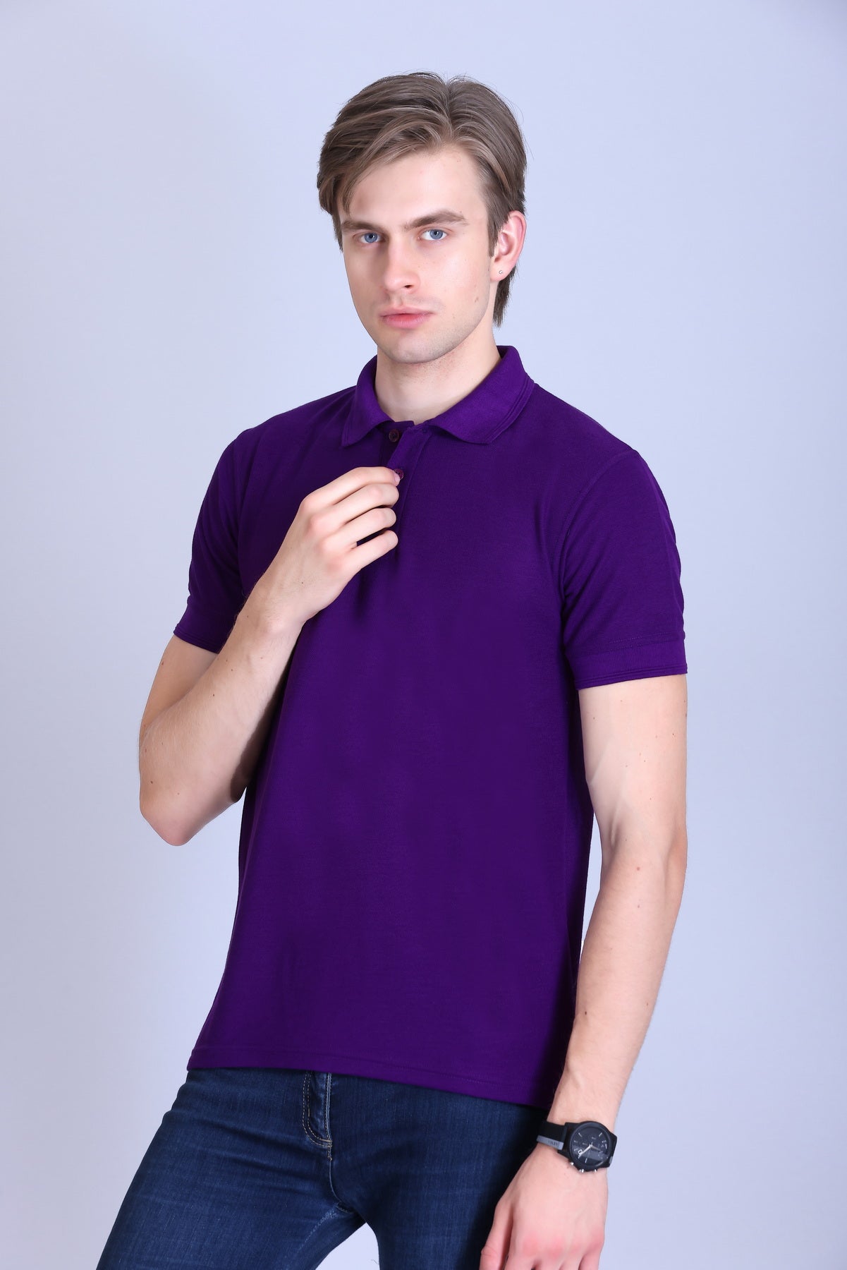 PIKMEE Promo-Tees Polo T-Shirt in Purple - image 3