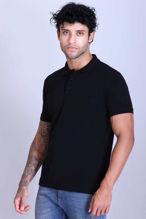 PIKMEE Fastees Polo T-Shirt in Black - image 3
