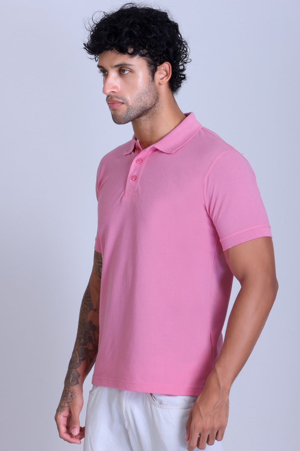 PIKMEE Fastees Polo T-Shirt in Pink - image 3