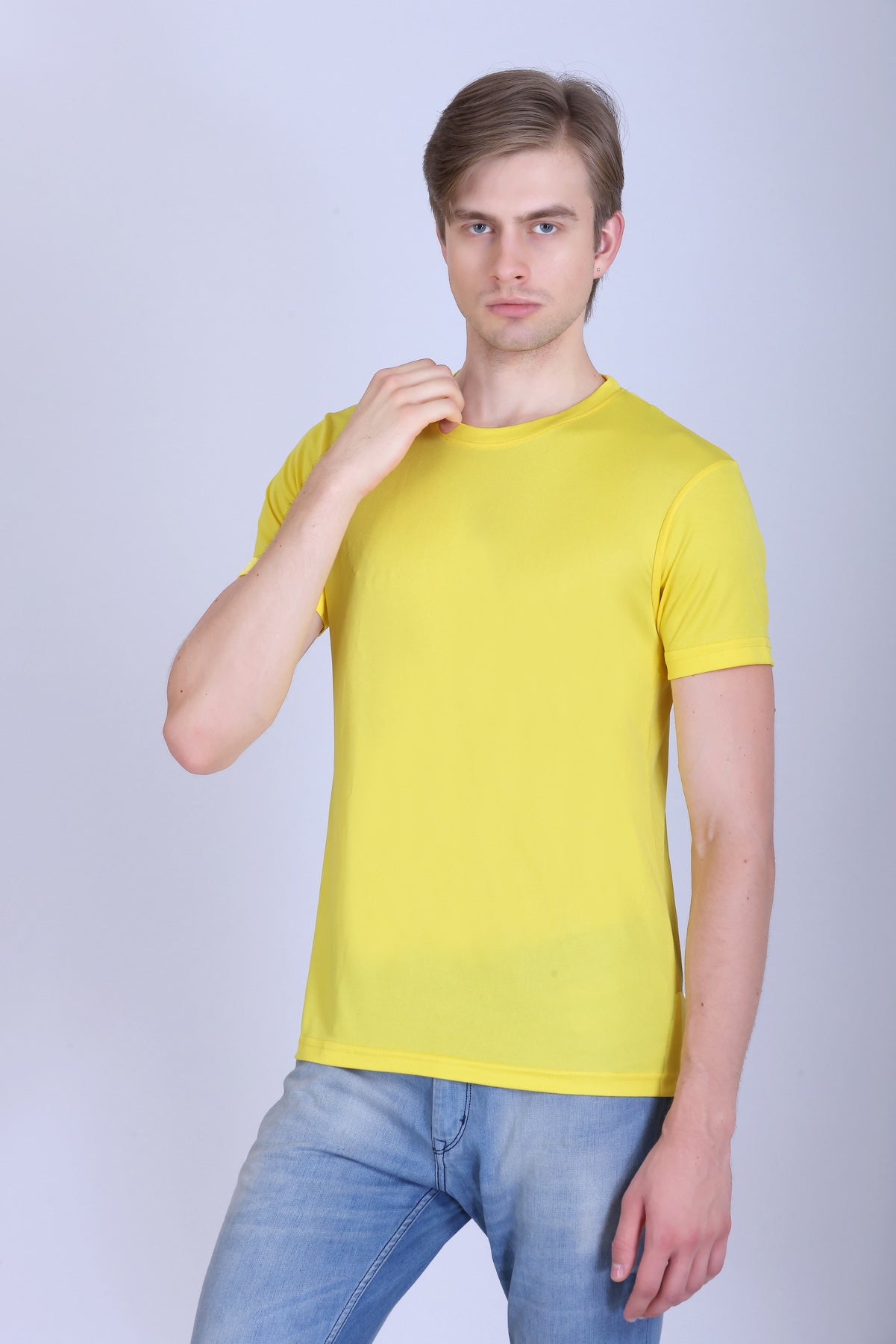 Sports Republic Acti-Runn Dryfit Crew Neck T-Shirt in Golden Yellow - 2