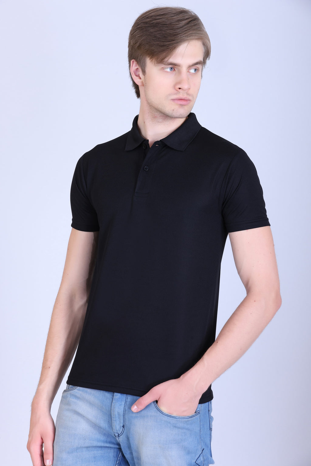 Sports Republic Acti-Play Dryfit Polo T-Shirt in Black - 2