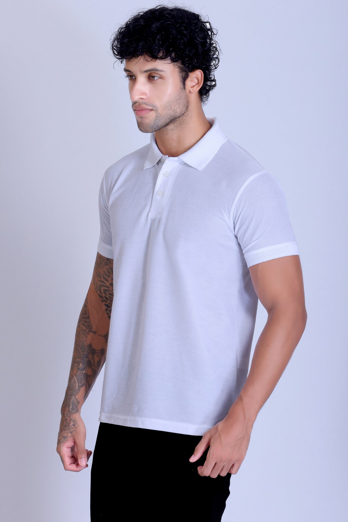 PIKMEE Promo-Tees Polo T-Shirt in White - image 3
