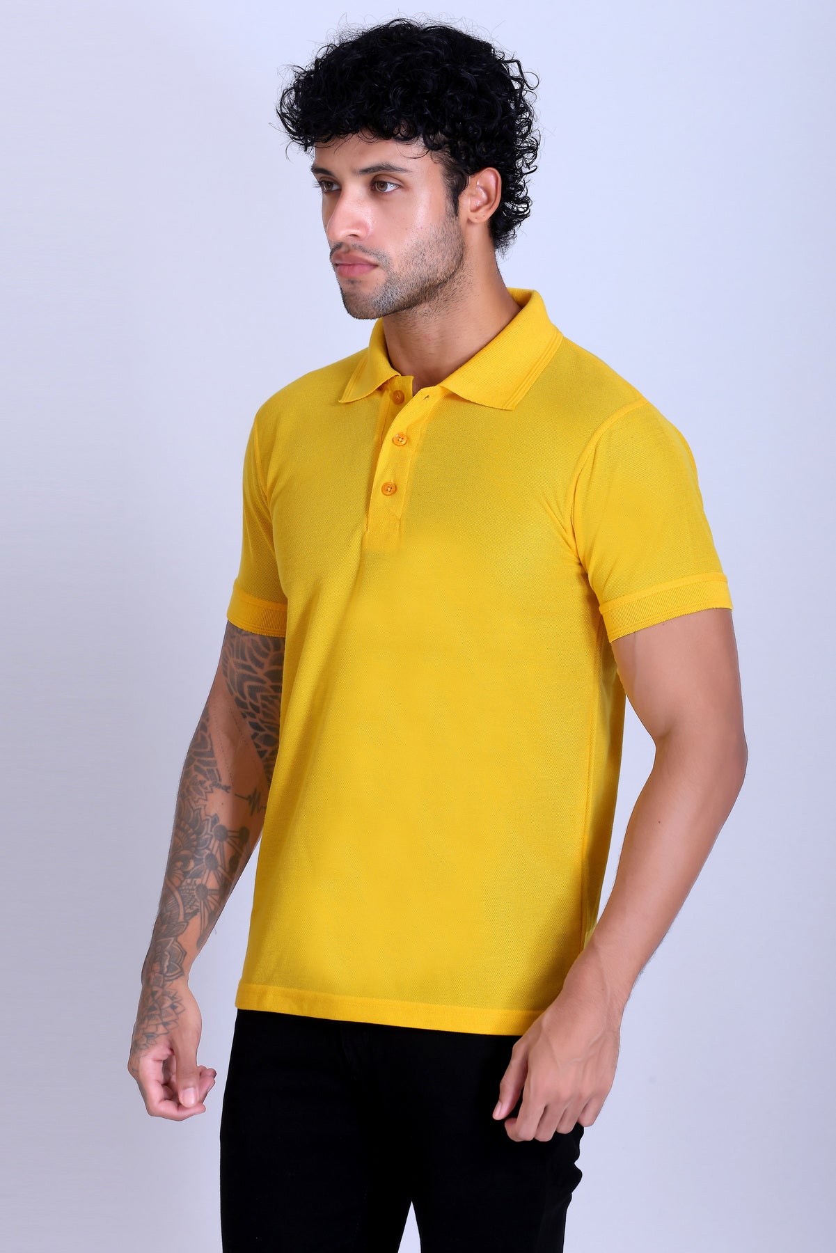 PIKMEE Promo-Tees Polo T-Shirt in Golden Yellow - image 3