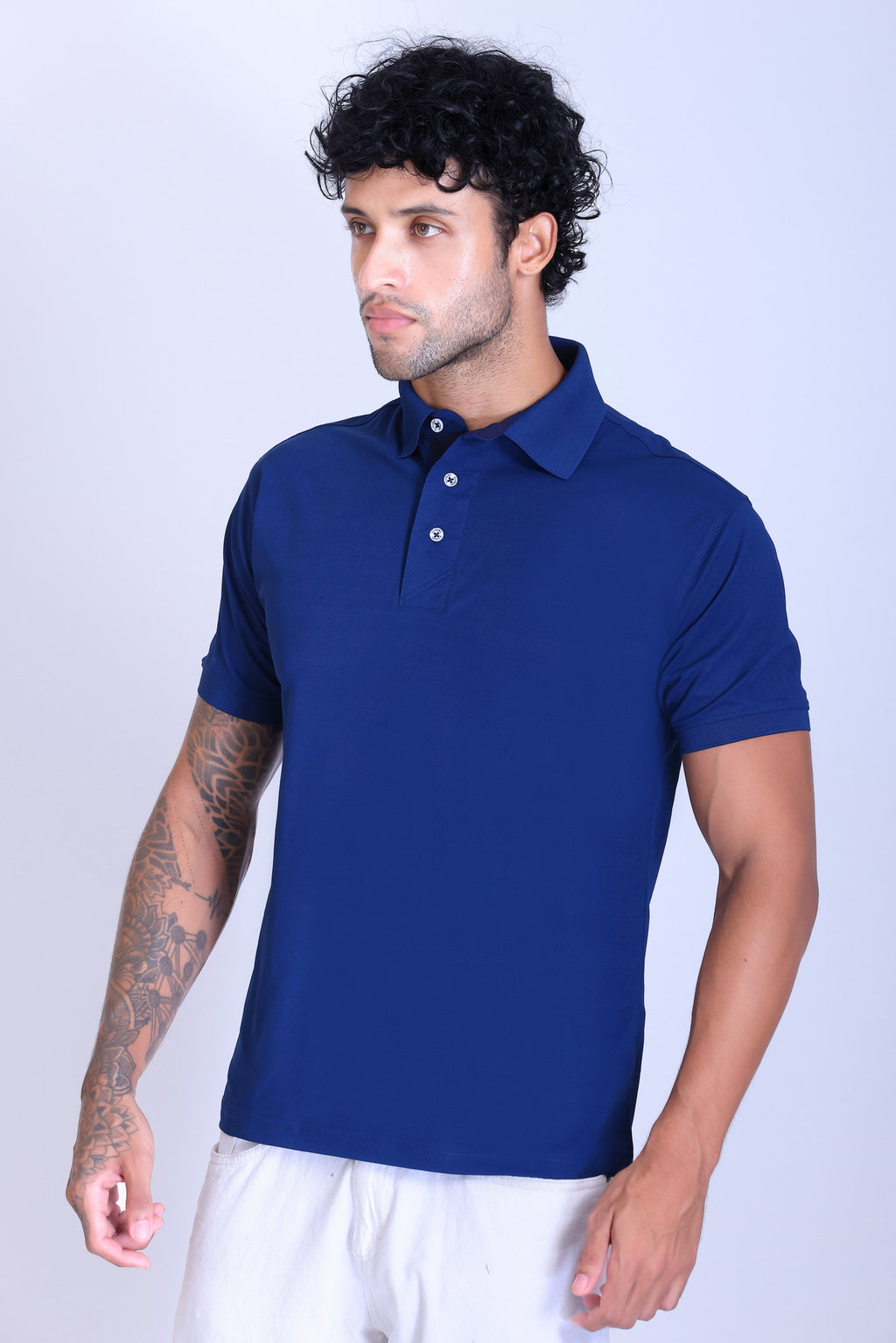 WINBARG Spanish Polo T-Shirt in Teal Blue - image 3
