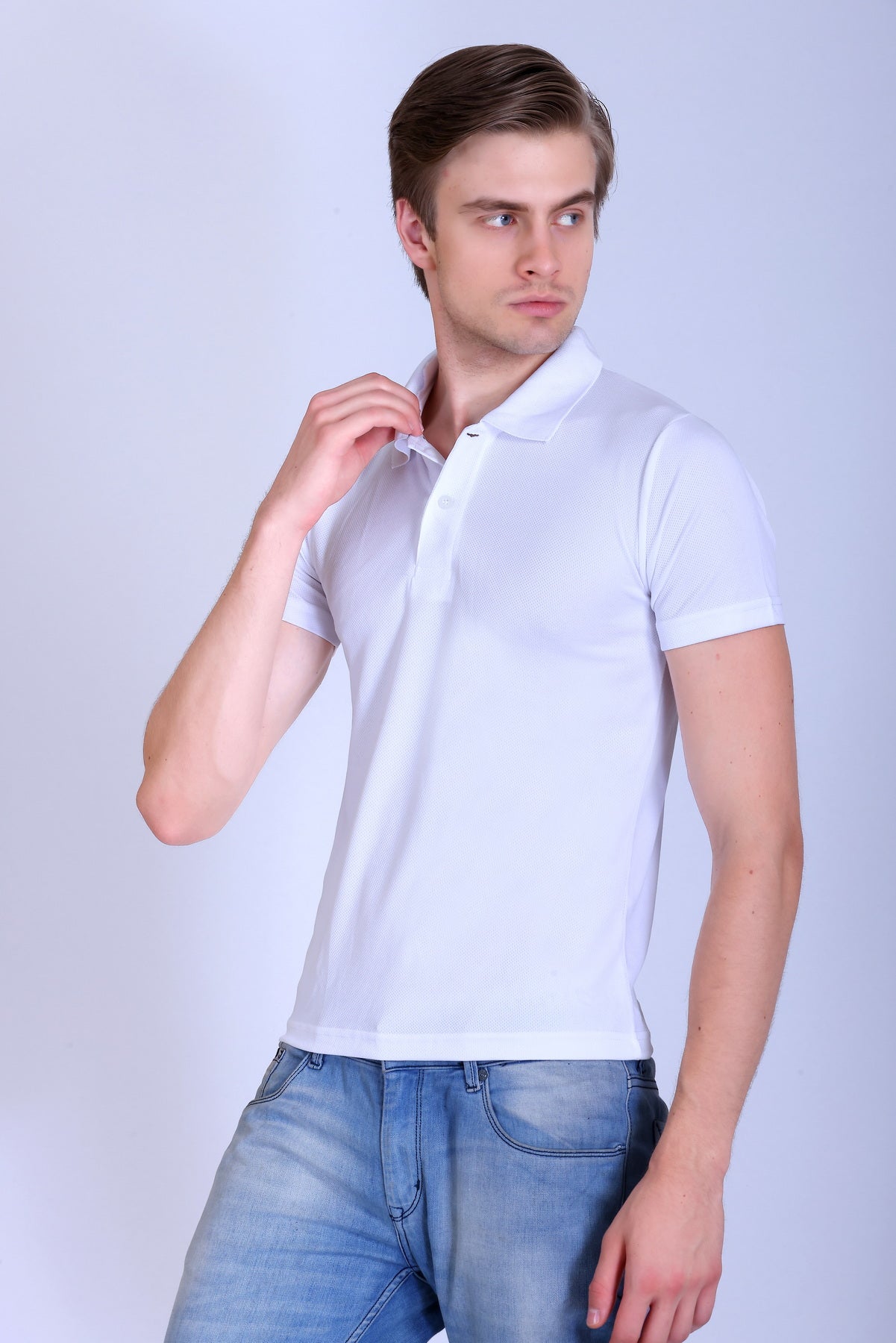 Sports Republic Acti-Play Dryfit Polo T-Shirt in White - 2