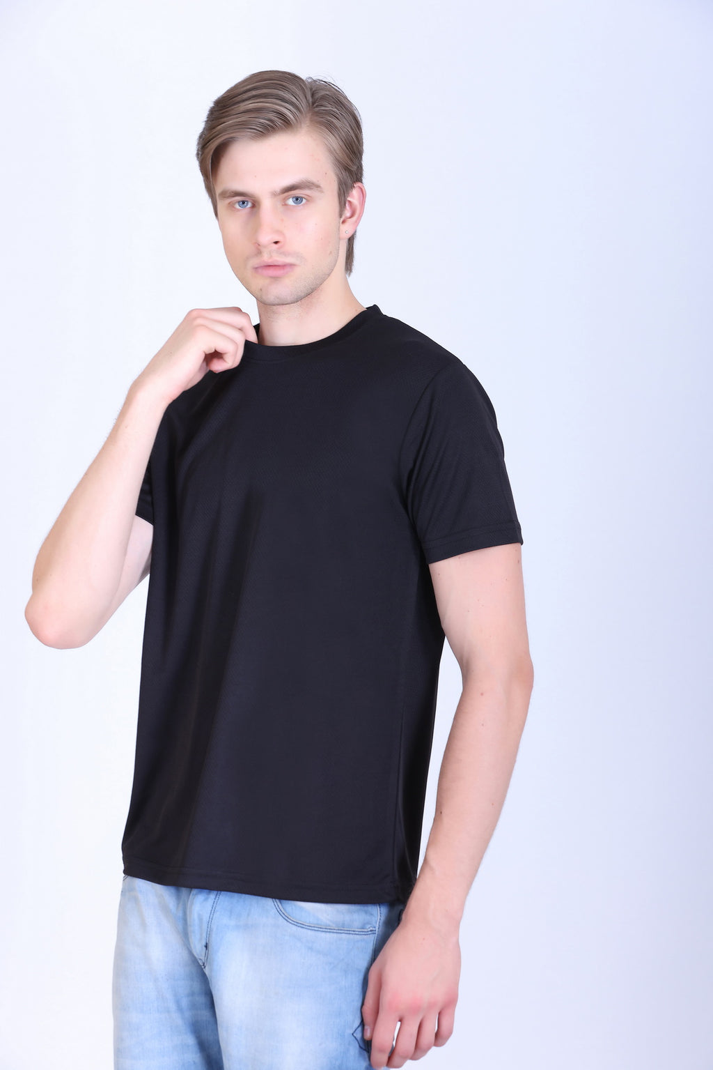 Sports Republic Acti-Runn Dryfit Crew Neck T-Shirt in Black - 2