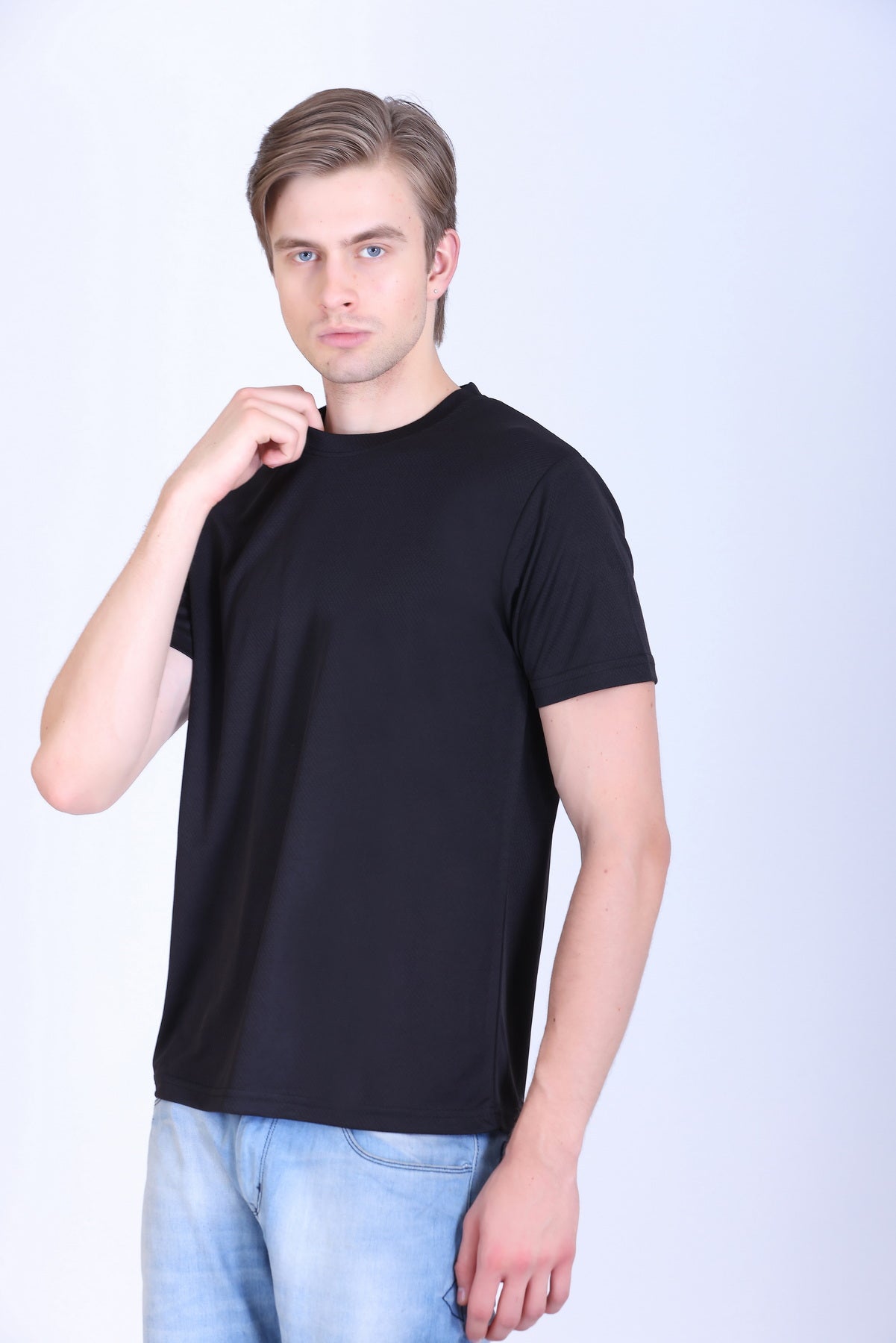 Sports Republic Acti-Runn Dryfit Crew Neck T-Shirt in Black - 2
