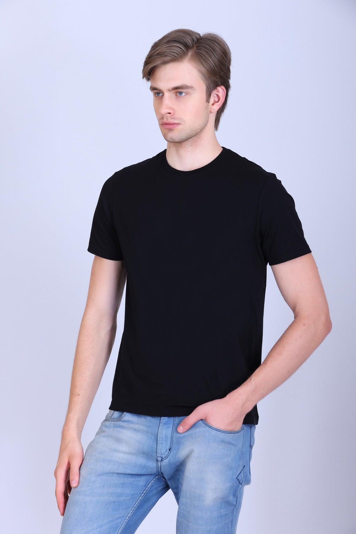 WINBARG Crew Neck T-Shirt in Black - image 3