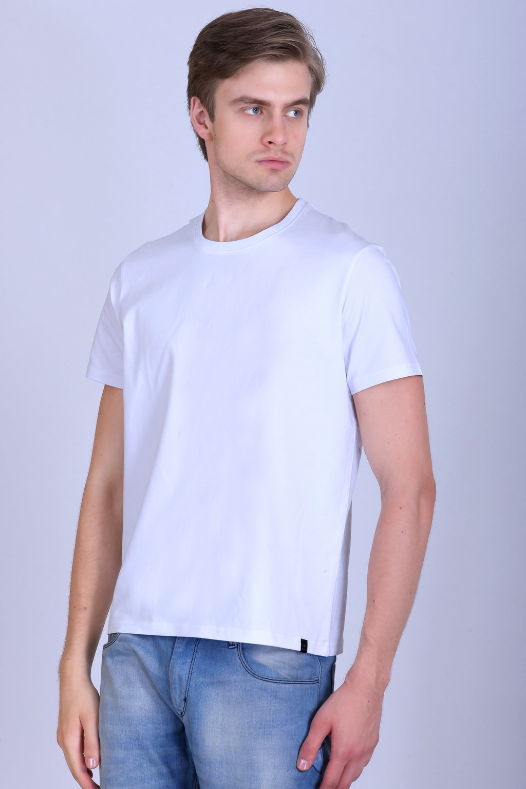 Cotton Stretch Crew Neck