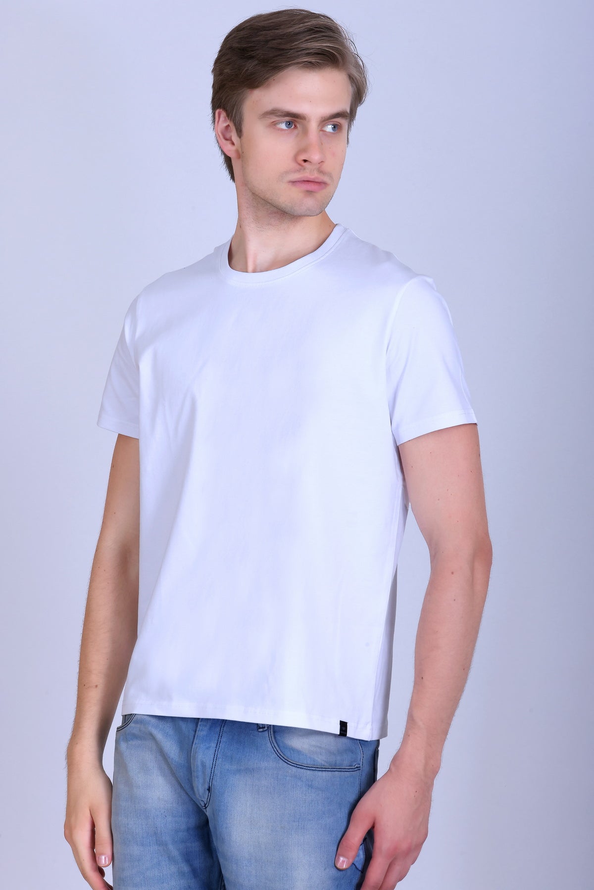 Cotton Stretch Crew Neck