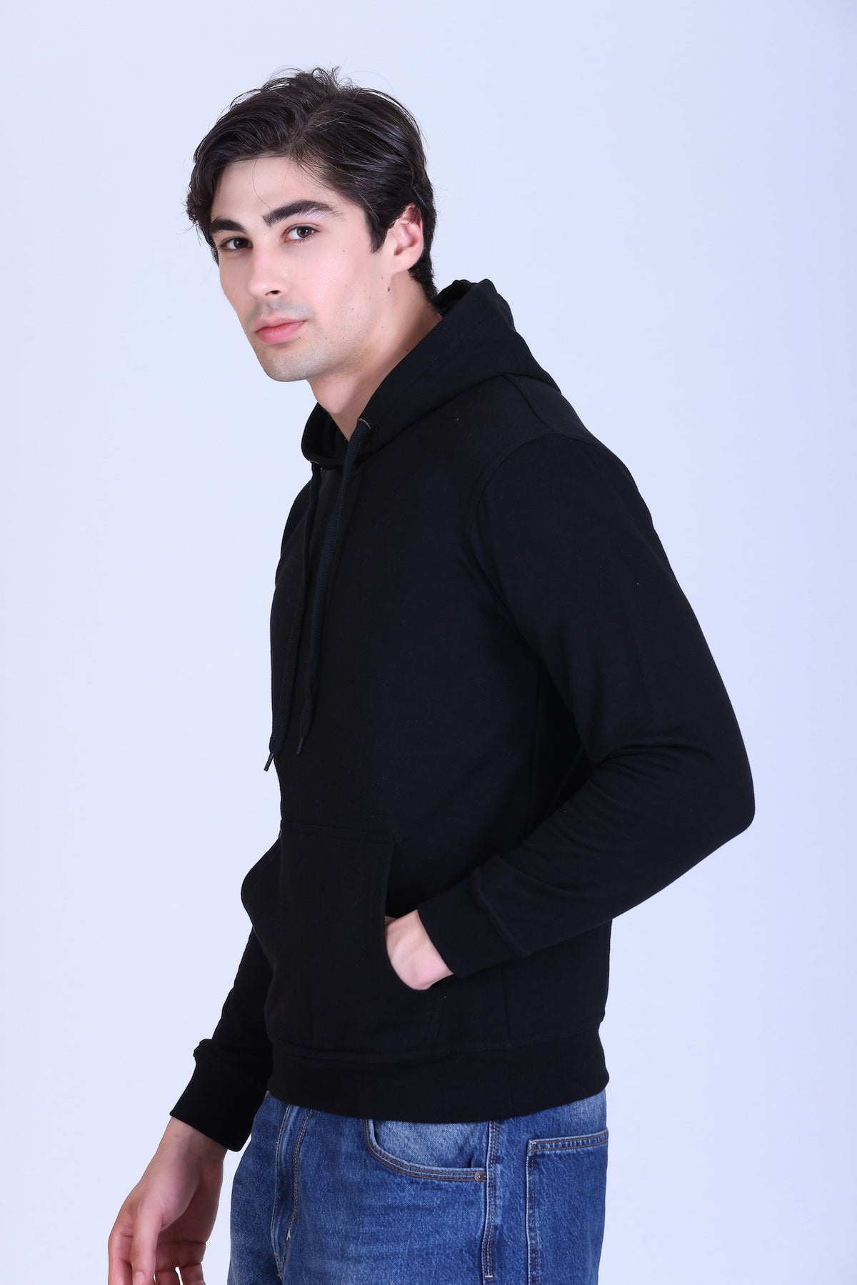 Pikmee Zero Degree Men's Pullover Hooded Sweatshirt - Black
