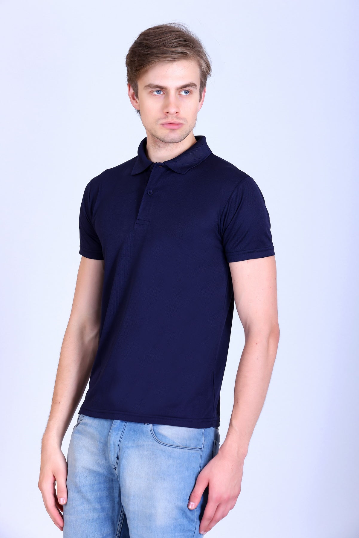 Sports Republic Acti-Play Dryfit Polo T-Shirt in Navy Blue - 2