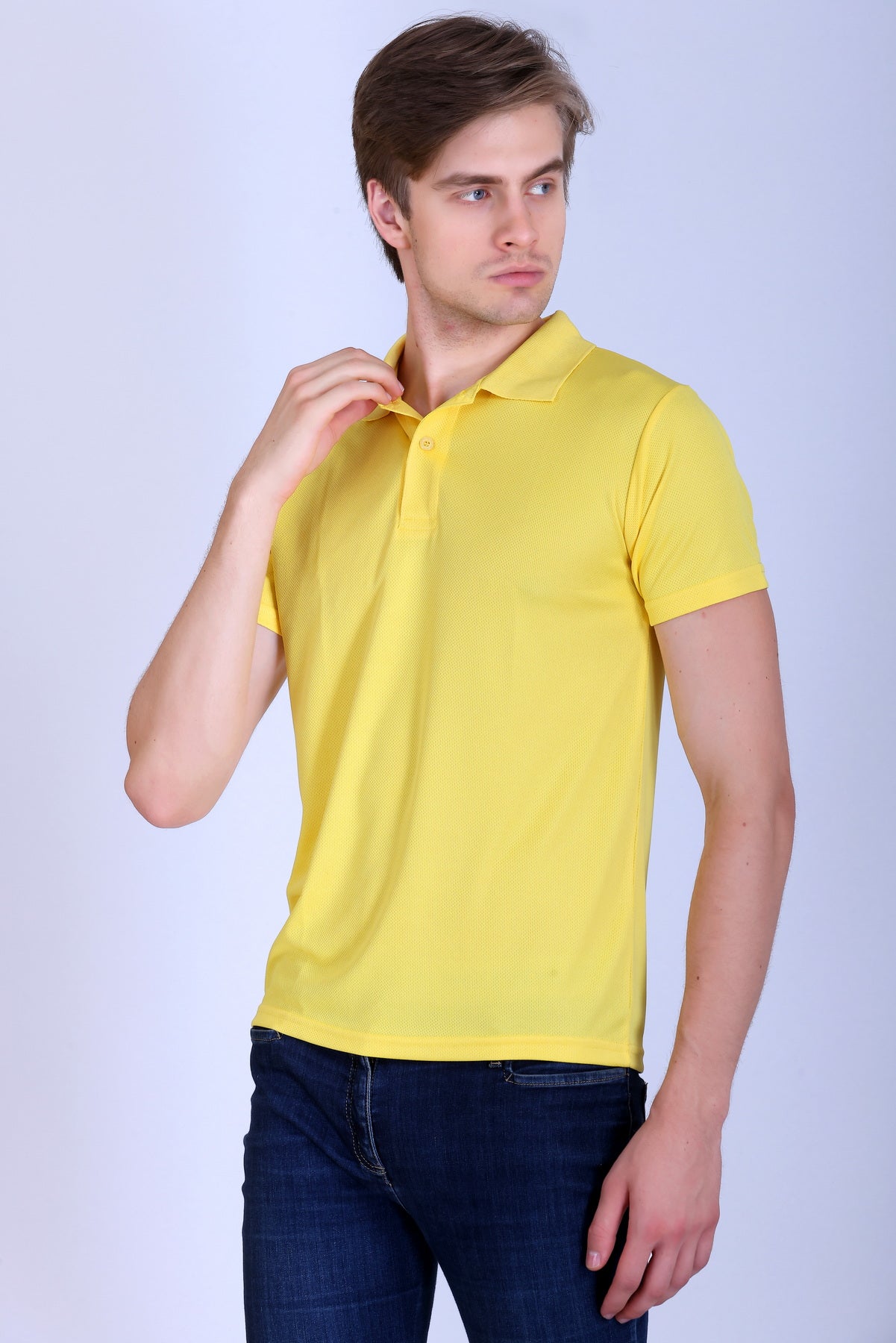 Sports Republic Acti-Play Dryfit Polo T-Shirt in Golden Yellow - 2