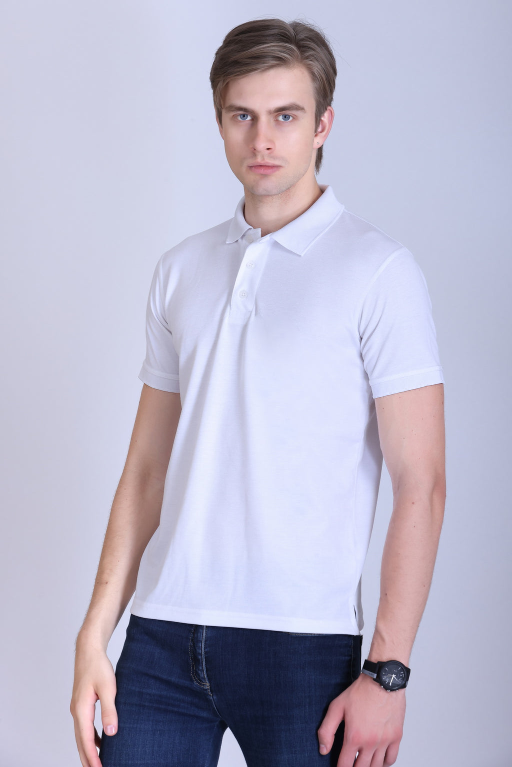 PIKMEE Titlis Polo T-Shirt in White - image 3