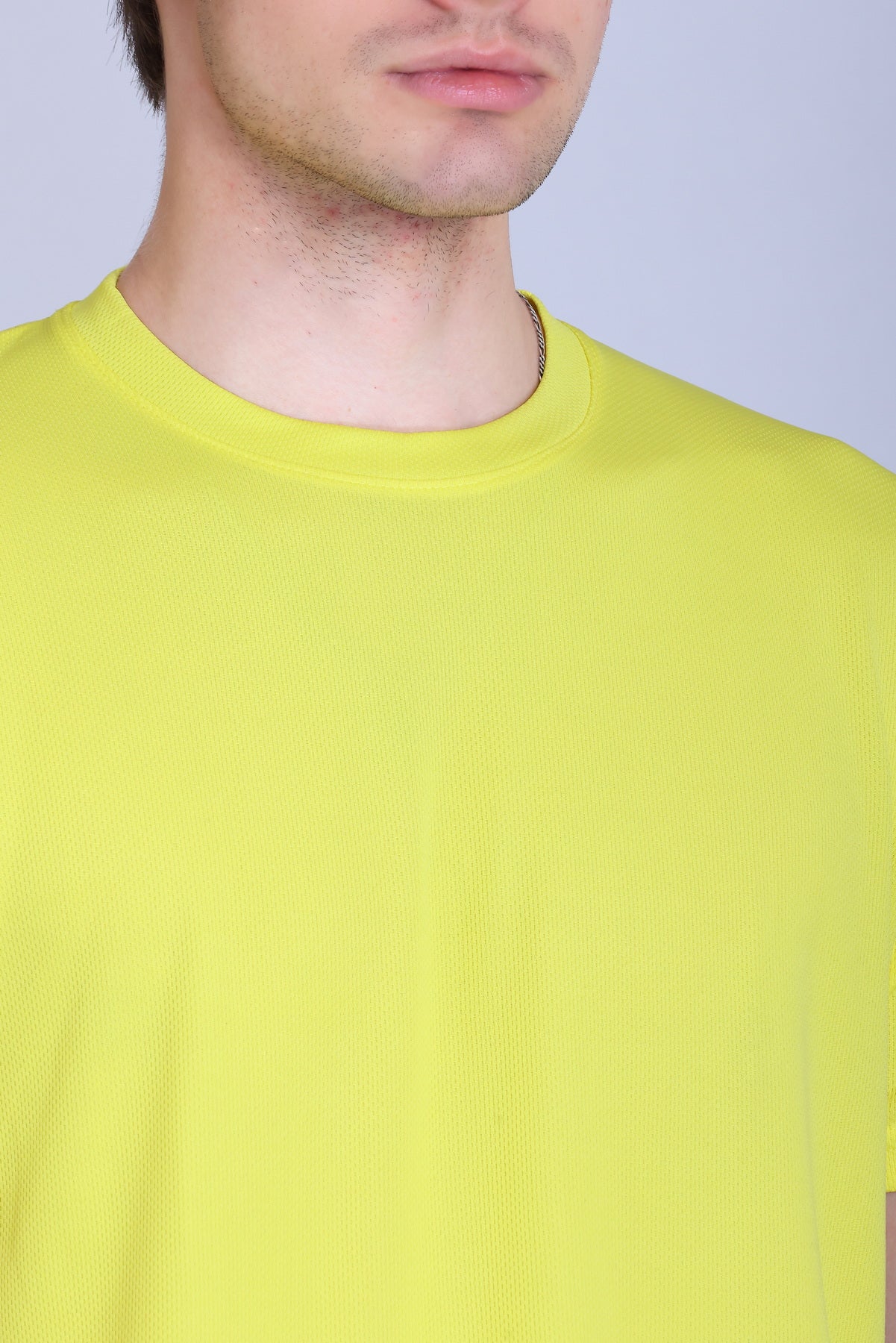 Sports Republic Acti-Go Dryfit Crew Neck T-Shirt in Lemon Yellow - 3