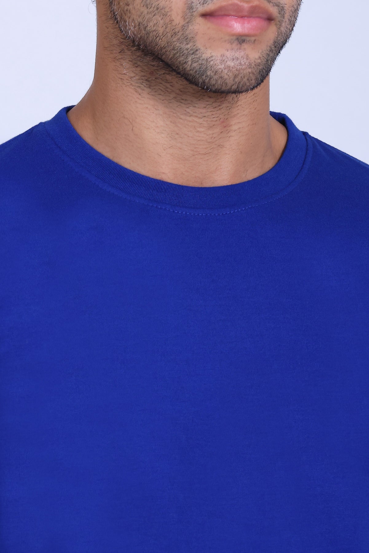 PIKMEE Skinta Bio Wash Crew Neck T-Shirt in Royal Blue - image 4