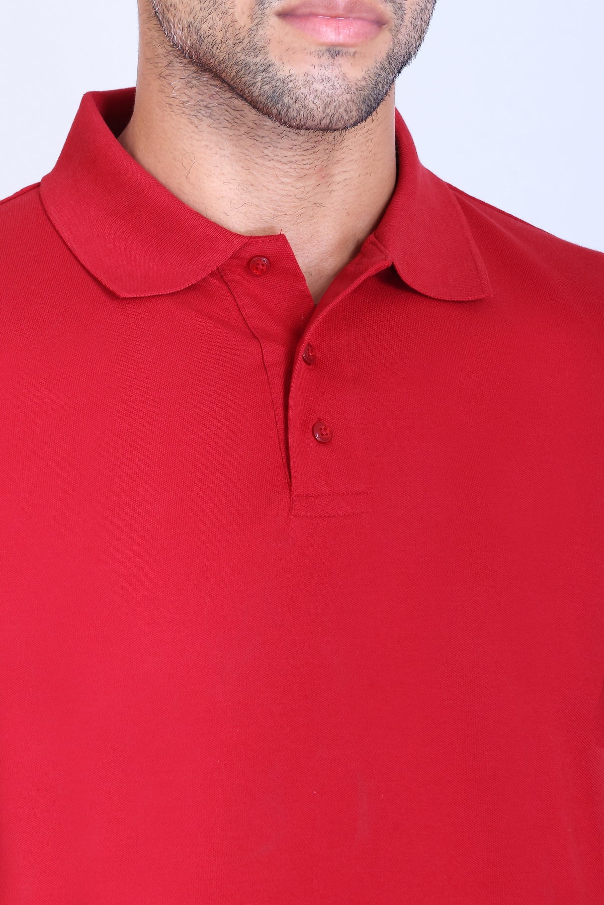WINBARG Solid Stretch Polo T-Shirt in Red - image 4