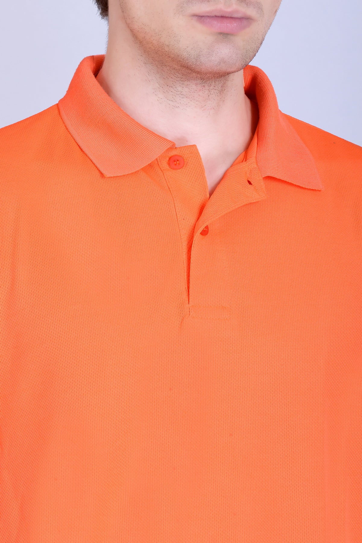 Sports Republic Acti-Play Dryfit Polo T-Shirt in Fluorescent Orange - 3