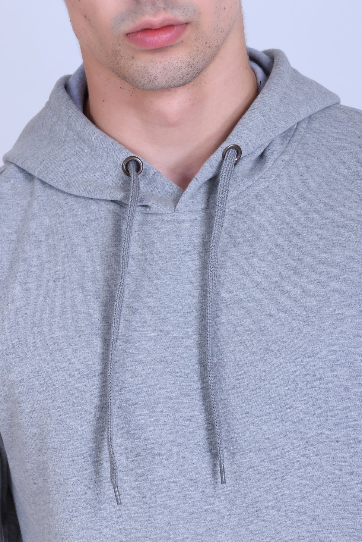 Pikmee Zero Degree Men's Pullover Hooded Sweatshirt - Grey Melange